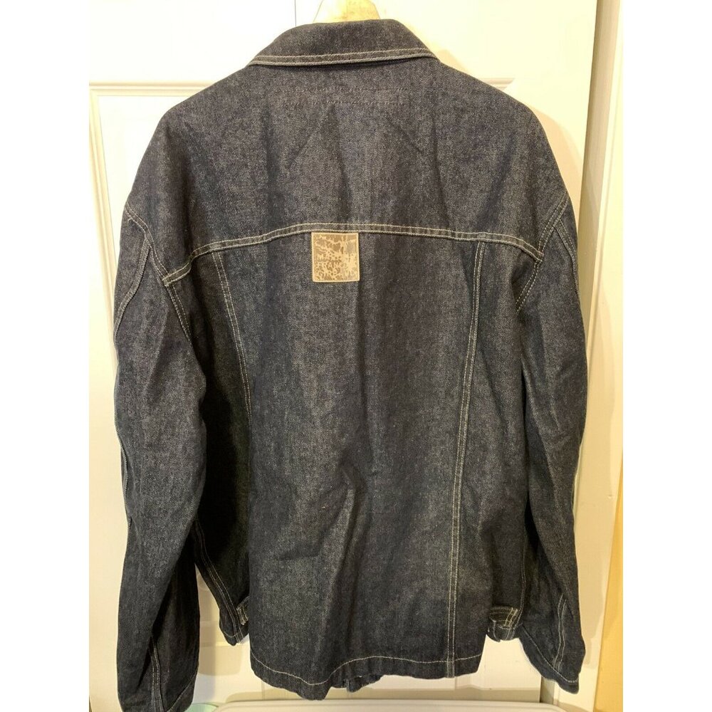 Vtg Marithe Francois‎ Girbaud Blue Denim Trucker Jean Jacket Sz XXL - Picture 10 of 10
